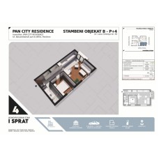 Stan broj 4, Jednoiposoban od 40,60m2