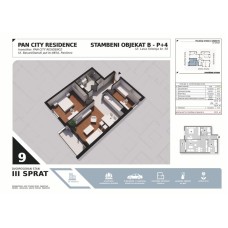 Stan broj 9, Dvoiposoban 63,02m2